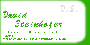 david steinhofer business card